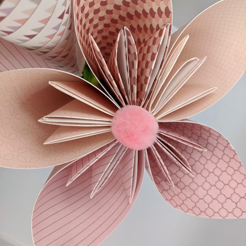 Large Pastel pink Paper Flower Bunch - Image 4