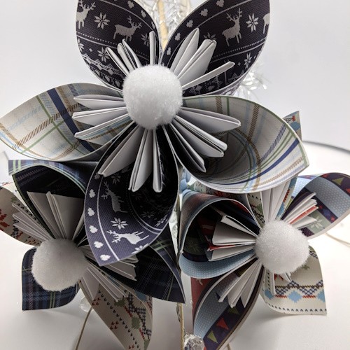 Christmas Paper Flower Bunch - Image 8