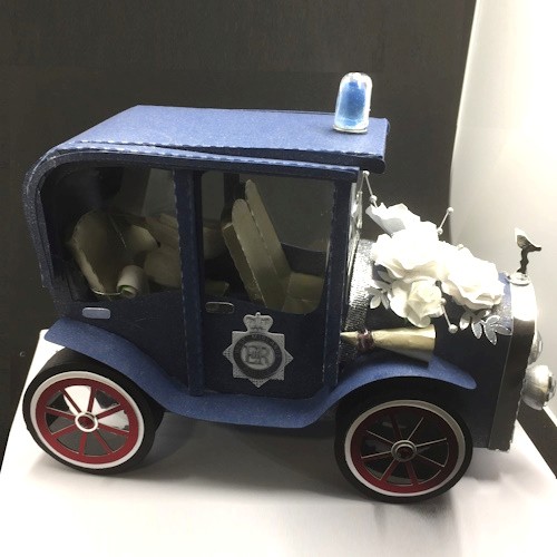 Personalised Vintage Police Car Keepsake