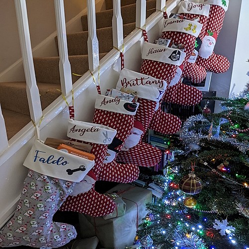 Personalised Christmas Teddies Stocking - Image 3