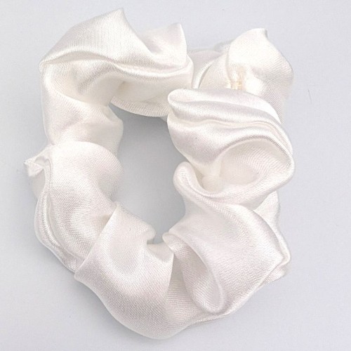 White Satin Scrunchie (2 pack) - Image 2