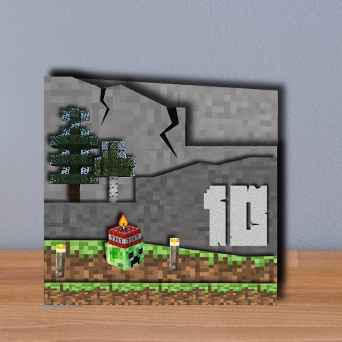 Minecraft Pop Out Card