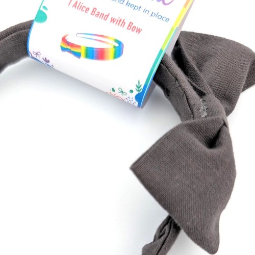 School Uniform Grey Alice Band and Scrunchie Set - Image 5